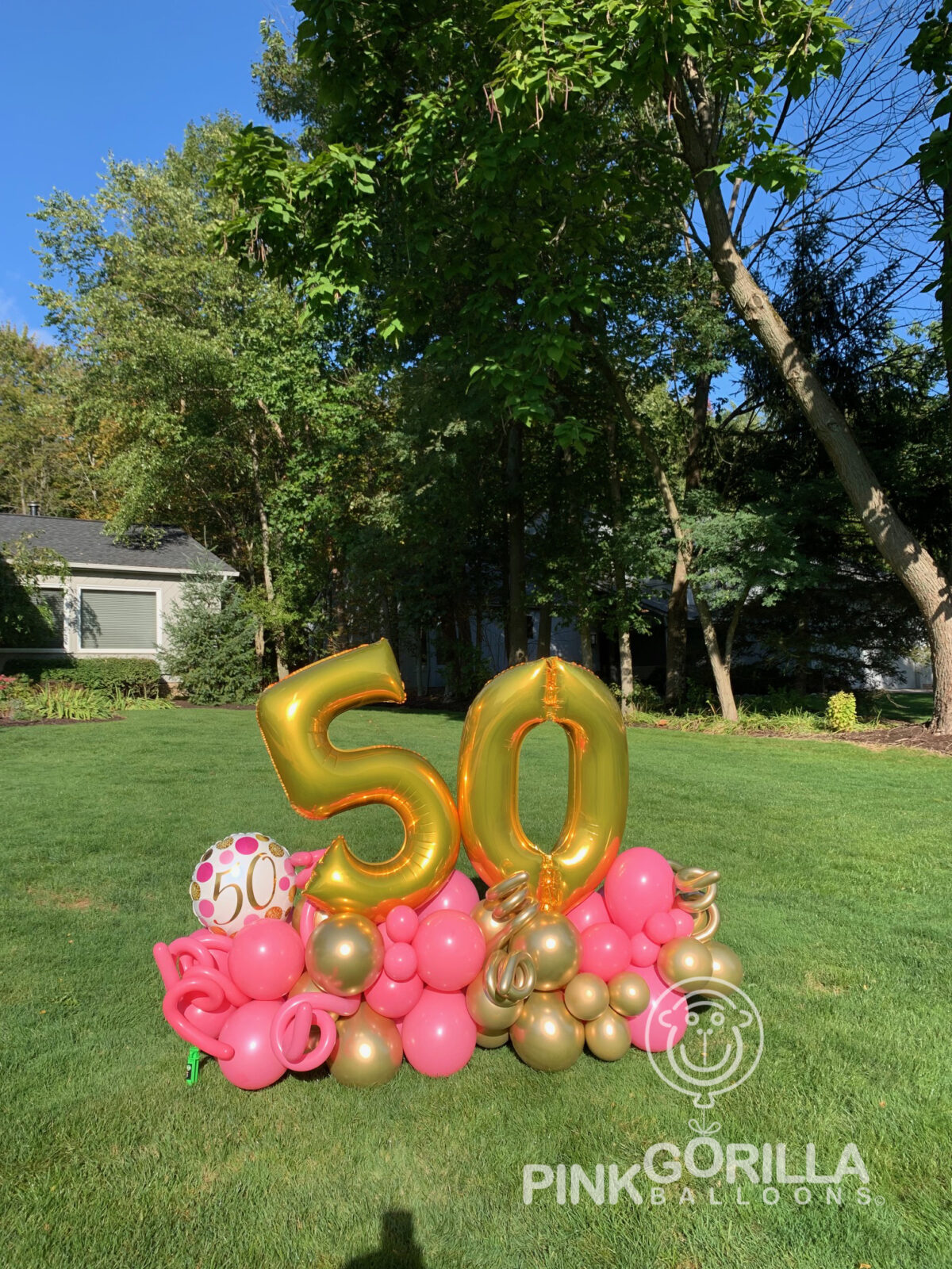 BIRTHDAY YARD BALLOONS Pink Gorilla Balloons